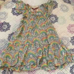 🌧️ Clouds & rainbows 🌈 paper wings dress size 12 months. Worn and washed once!